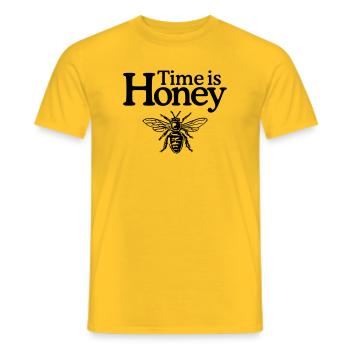 Time is Honey - Männer T-Shirt - Gelb - Vorne - AI Model Male 178 dark (178cm)