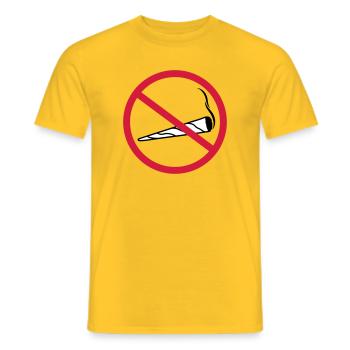 joint verboten schild zone keine clipart logo hanf - Männer T-Shirt - Gelb - Vorne - AI Model Male 178 dark (178cm)