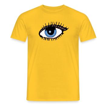 Eye - Eye - Sight - View - Men's T-Shirt - yellow - Front - AI Model Male 178 dark (178cm)