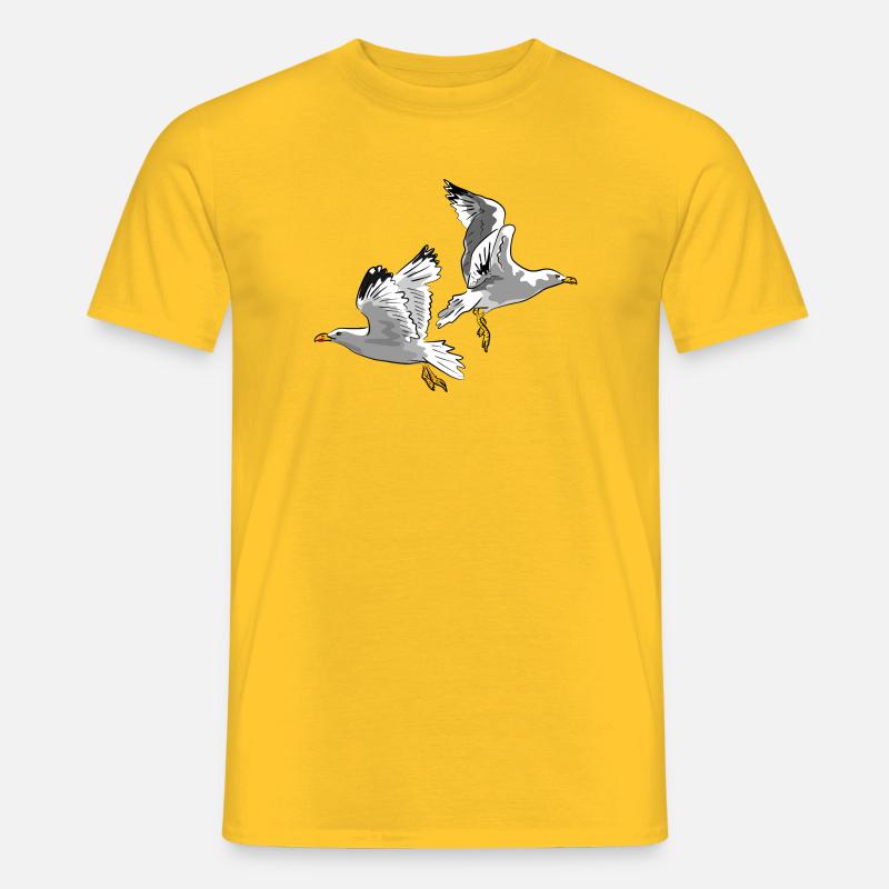 moewe vogel urlaub - Männer T-Shirt - Gelb