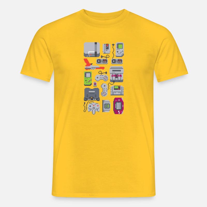Retrogaming-Konsolen - Männer T-Shirt - Gelb