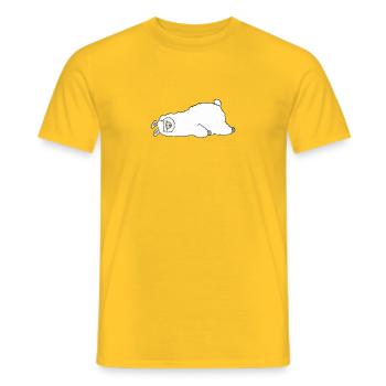 Schlafendes Lama - Männer T-Shirt - Gelb - Vorne - AI Model Male 178 dark (178cm)