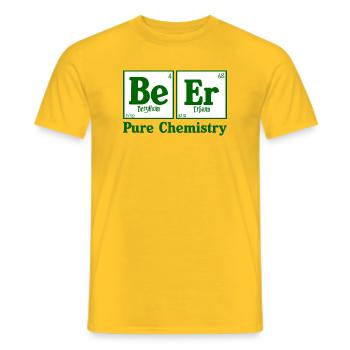 Pure Chemistry 2 - Men's T-Shirt - yellow - Front - AI Model Male 178 dark (178cm)