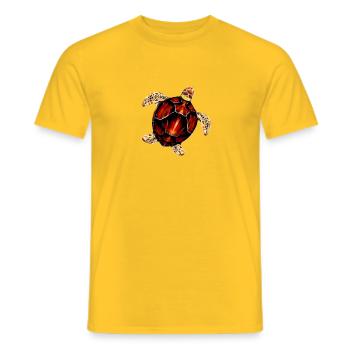 Illustration de tortue de mer motif - T-shirt homme - jaune - Devant - AI Model Male 178 dark (178cm)