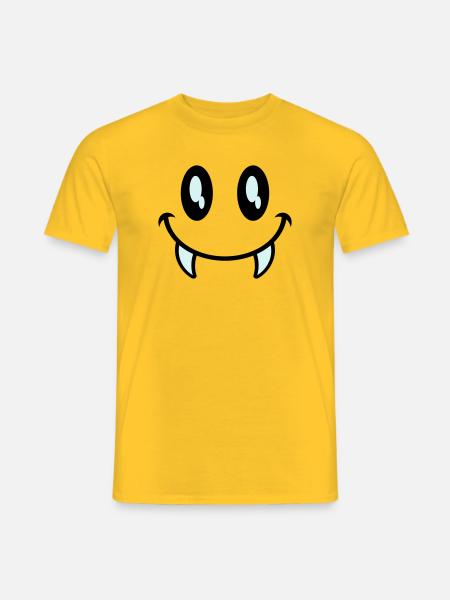 kleines monster smiley - Männer T-Shirt - Gelb
