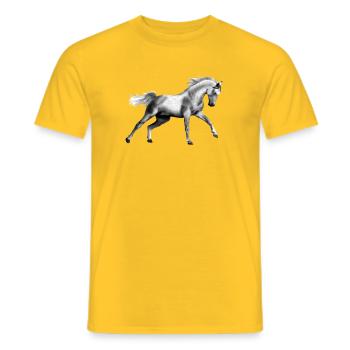 cheval - T-shirt homme - jaune - Devant - AI Model Male 178 dark (178cm)