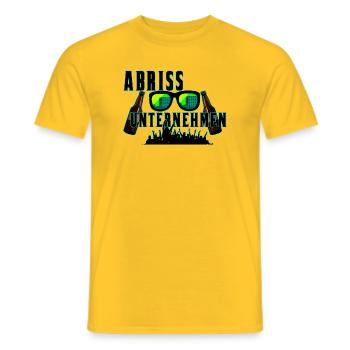 ABRISS UNTERNEHMEN - Männer T-Shirt - Gelb - Vorne - AI Model Male 178 dark (178cm)