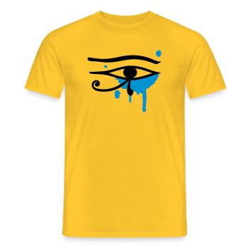 L'oeil d'Horus - T-shirt homme - jaune - Devant - AI Model Male 178 dark (178cm)