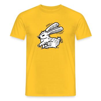 Doux bébé lapin de Pâques lapin de Pâques - T-shirt homme - jaune - Devant - AI Model Male 178 dark (178cm)