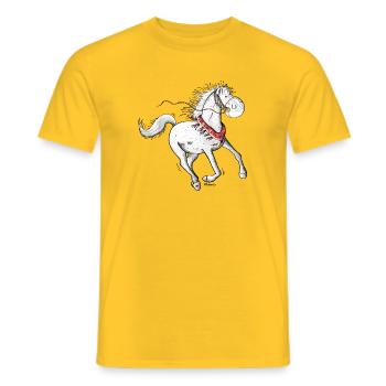 Knuffiges Araber Pferd - Araber - Männer T-Shirt - Gelb - Vorne - AI Model Male 178 dark (178cm)
