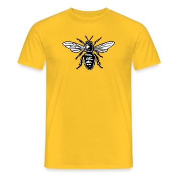 Honey Bee Two-Color Black&White - Men's T-Shirt - yellow - Front - AI Model Male 178 dark (178cm)