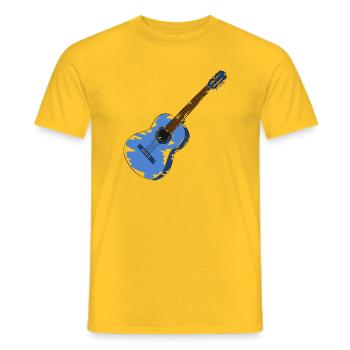 guitare - T-shirt homme - jaune - Devant - AI Model Male 178 dark (178cm)