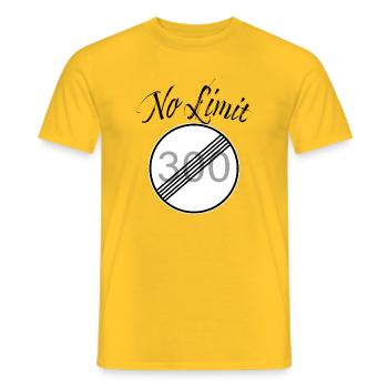 300kmh Fahren Auto speed Rennen Limit Spaß Frei Go - Männer T-Shirt - Gelb - Vorne - AI Model Male 178 dark (178cm)