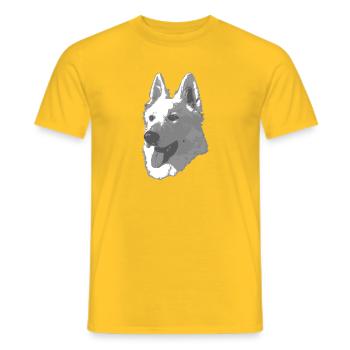 Berger Blanc Suisse - T-shirt homme - jaune - Devant - AI Model Male 178 dark (178cm)