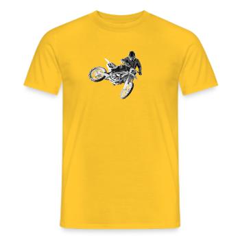 motocross - T-shirt homme - jaune - Devant - AI Model Male 178 dark (178cm)