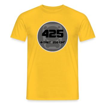 Motif d’insigne quatre temps 250cc - T-shirt homme - jaune - Devant - AI Model Male 178 dark (178cm)