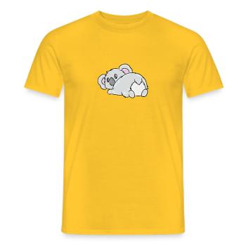 Sleeping Koala Cuddly Hero - Men's T-Shirt - yellow - Front - AI Model Male 178 dark (178cm)