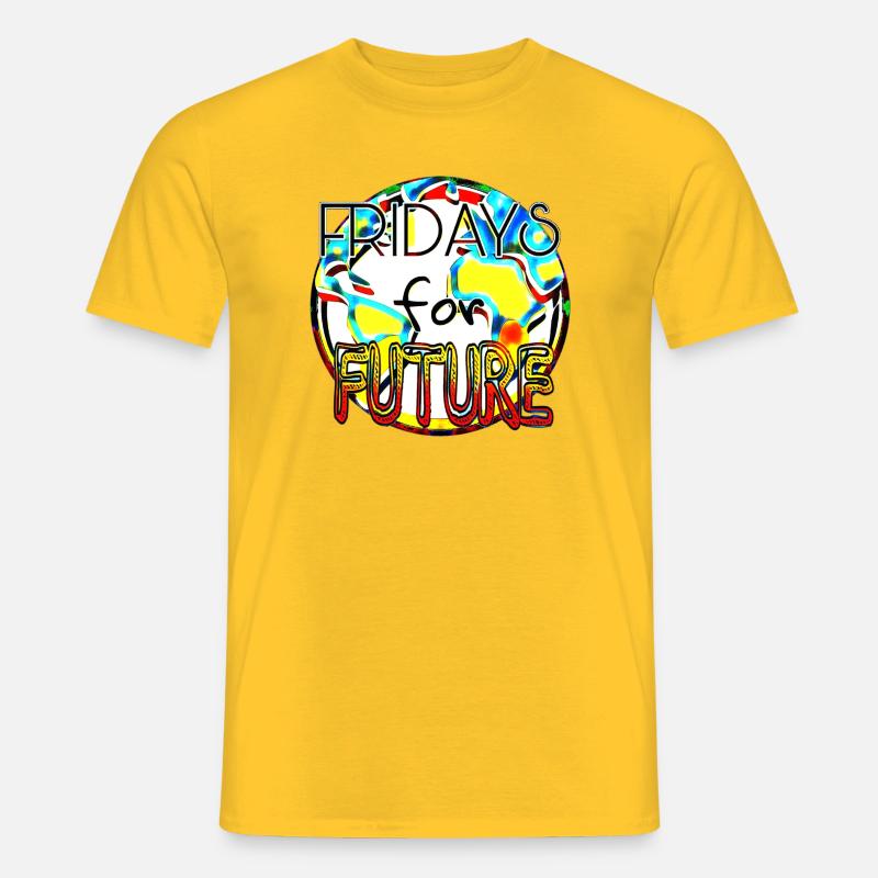 Klimaschutz Statement Farbenkunst - Männer T-Shirt - Gelb