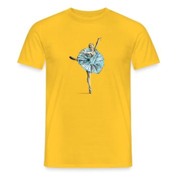 ballet - T-shirt homme - jaune - Devant - AI Model Male 178 dark (178cm)