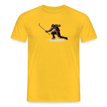 goal - Men's T-Shirt - yellow - Front - AI Model Male 178 dark (178cm)