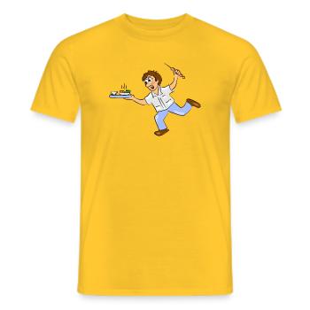 infirmière - T-shirt homme - jaune - Devant - AI Model Male 178 dark (178cm)