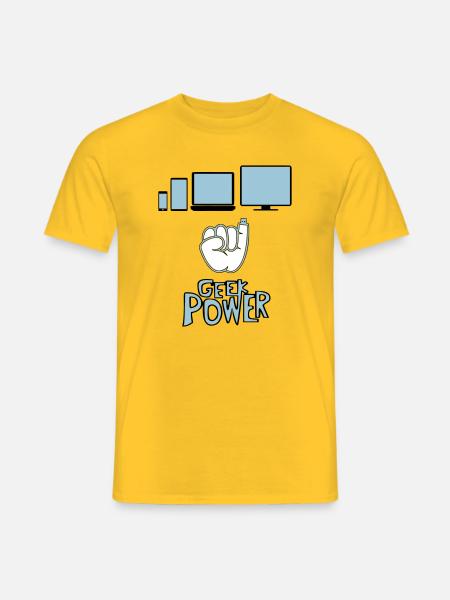 Geek - T-shirt homme - jaune