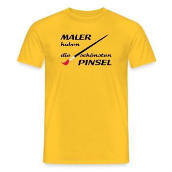 maler handwerker - Männer T-Shirt - Gelb - Vorne - AI Model Male 178 dark (178cm)