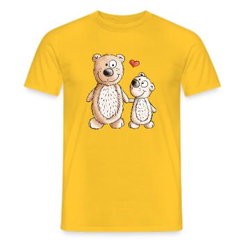 Best Friends - Siblings - Brother - Sister - Gift - Men's T-Shirt - yellow - Front - AI Model Male 178 dark (178cm)