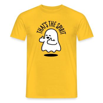 That's the spirit cute ghost - Men's T-Shirt - yellow - Front - AI Model Male 178 dark (178cm)
