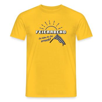Fun Party Spruch Statement Shirt Feierabend (25) - Männer T-Shirt - Gelb - Vorne - AI Model Male 178 dark (178cm)