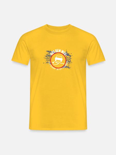 Führerschein bestanden Aus dem Weg - Männer T-Shirt - Gelb