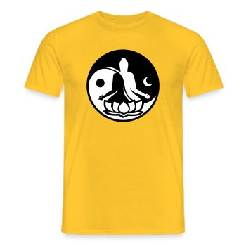 Yin und Yang - Männer T-Shirt - Gelb - Vorne - AI Model Male 178 dark (178cm)