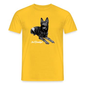 Sport de chien de berger allemand - T-shirt homme - jaune - Devant - AI Model Male 178 dark (178cm)