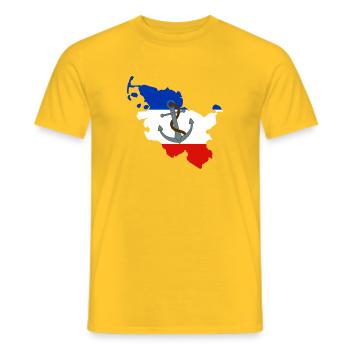 Schleswig-Holstein - T-shirt homme - jaune - Devant - AI Model Male 178 dark (178cm)