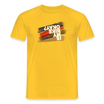 Motorcycle Motorcycles Biker Accident Sayings Sayings - Men's T-Shirt - yellow - Front - AI Model Male 178 dark (178cm)