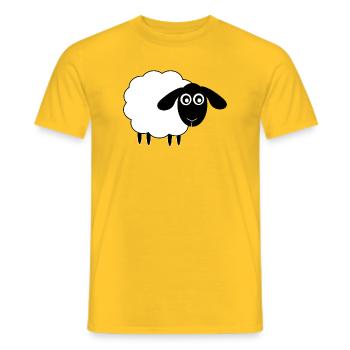 Schaf - Männer T-Shirt - Gelb - Vorne - AI Model Male 178 dark (178cm)