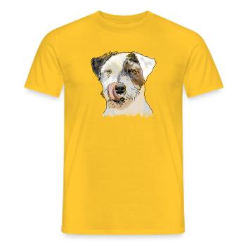 Terrier - Men's T-Shirt - yellow - Front - AI Model Male 178 dark (178cm)