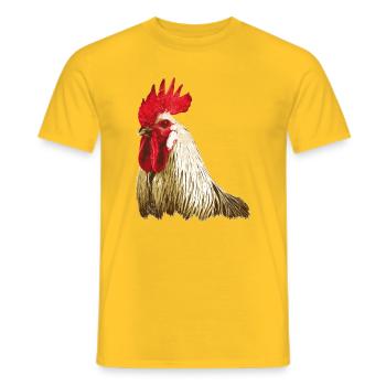 Rooster - Men's T-Shirt - yellow - Front - AI Model Male 178 dark (178cm)