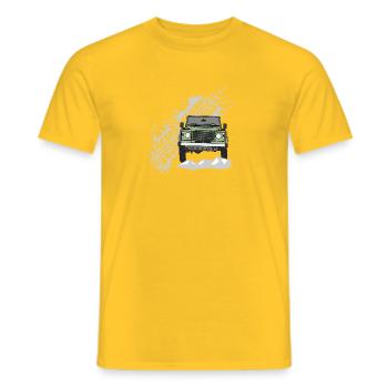 Defender Splash Front - T-shirt homme - jaune - Devant - AI Model Male 178 dark (178cm)