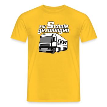 LKW Fahrer,LKW ,Trucker Fun Shirt,......fahren(25) - Männer T-Shirt - Gelb - Vorne - AI Model Male 178 dark (178cm)