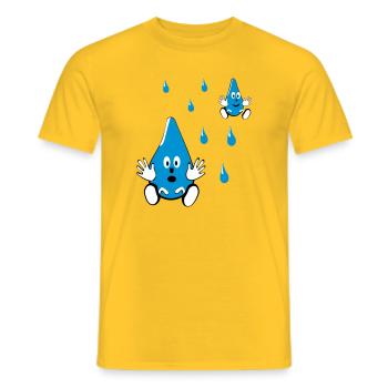 Little Water Drop Friends - Men's T-Shirt - yellow - Front - AI Model Male 178 dark (178cm)