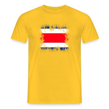 Costa Rica - Men's T-Shirt - yellow - Front - AI Model Male 178 dark (178cm)