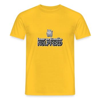 Immer am Rumnölen - Nölpferd - Männer T-Shirt - Gelb - Vorne - AI Model Male 178 dark (178cm)