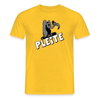 Plesiosaur Pleite Cartoon - Männer T-Shirt - Gelb - Vorne - AI Model Male 178 dark (178cm)