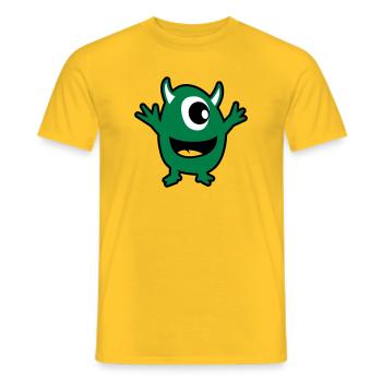 grünes Monster - Männer T-Shirt - Gelb - Vorne - AI Model Male 178 dark (178cm)