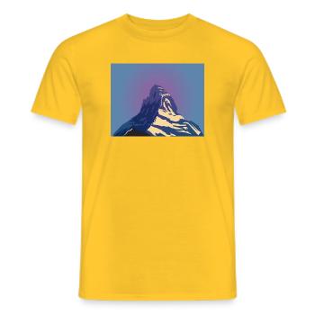 Cervin Suisse Montagne - T-shirt homme - jaune - Devant - AI Model Male 178 dark (178cm)
