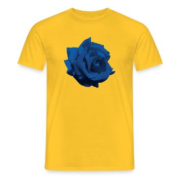 Fleur - Rose bleu - T-shirt homme - jaune - Devant - AI Model Male 178 dark (178cm)