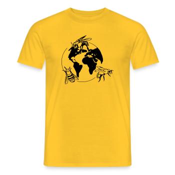 Sauvez les abeilles - T-shirt homme - jaune - Devant - AI Model Male 178 dark (178cm)
