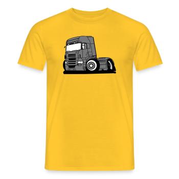 Truck lorry vehicle professional driver - Men's T-Shirt - yellow - Front - AI Model Male 178 dark (178cm)