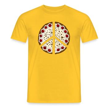 Peace Torte Kuchen Frieden Süßes süß lustig Essen - Männer T-Shirt - Gelb - Vorne - AI Model Male 178 dark (178cm)